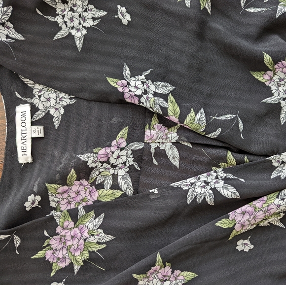 Heartloom Twist Front floral Camille top sz XL - Picture 5 of 6